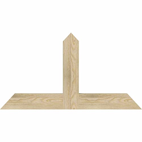 Ekena Millwork 36"W x 19"H x 2"D x 4"F, 13/12 Pitch, Portland Rough Sawn Timber Gable Bracket, Douglas Fir
