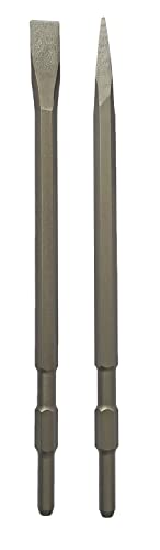 Image of Inditrust flat and point Chisel set hammer bit size 17 x 400 mm suitable for demolition hammer