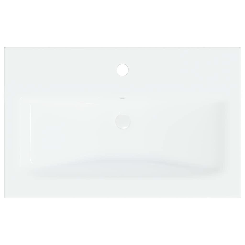 Genérico Lavabo Empotrado con Grifo cerámica Blanco 61x39x18 cm,Bricolaje,Fontanería,Piezas para fontanería,Lavabos y fregaderos,Lavabos-148624