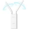 BrosTrend AC1200 Outdoor WiFi Extender Long Range, Dual Band 5GHz + 2.4GHz, IP65 Weatherproof Gigabit Signal Booster, PoE Powered, with Passive PoE Injector, 2x 5dBi Antennas, Works for Yard, Farm, RV
