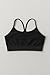 Kurve Girls' Underwear Crop Training Bra, Seamless Racerback Crop Top, UV Protective Fabric UPF 50+ (Made with Love in The USA), Black, Large/X-Large (Ages 12-16)