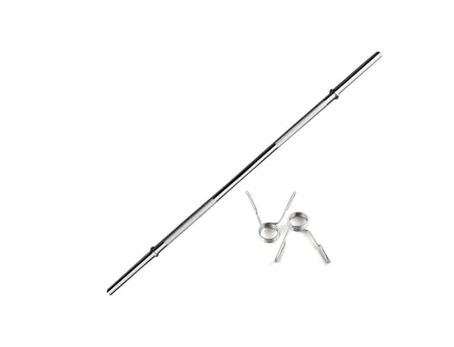 Image of Konark Fitness Premium 28mm (3 Feet) Solid Steel Gym Barbell Rod - Anti-Slip Grip, Chrome-Plated Weightlifting Bar for Home and Commercial Gym | Durable Workout Bar for Strength Training