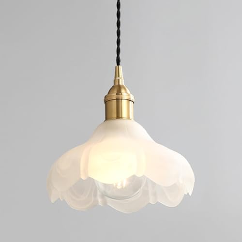 Lampe suspendue en verre floral pour sublimer votre table à manger et îlot de cuisine