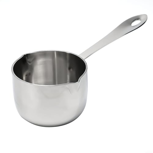 Yuanpgky Saucepan, Stainless Steel Butter Warmer Pan, Small Milk Butter Melting Pot, Portable Milk Butter Warmer Pot For Boiling Milk, Sauce(160ml)