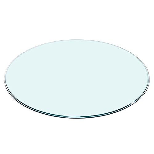 Tablero De Mesa De Cristal Templado Redondo，Tapas De Mesa De Vidrio De Bricolaje, Exterior Mesa De...
