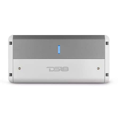 DS18 NXL-M4 Marine Amplifier Full Range 4-Channel Class D Digital IPX5 Marine Grade Amp 1800W Total Peak - Weatherproof Amp - Great for Boats, Motorsports, Motorcycles, and All Elements Applications
