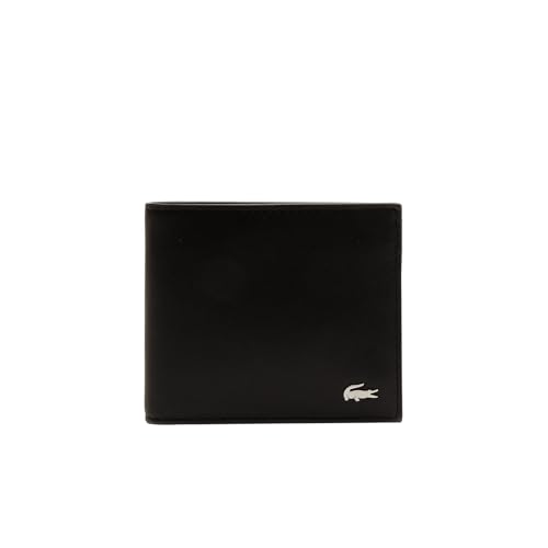 Lacoste Men's Fitzgerald Leather Wallet And Card Holder Set, Black, One Size
