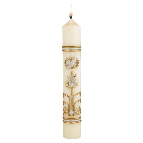 CB Church Supply Sacramental Candles - Hand Decorated Baptismal Candle by Will & Baumer, 9.75-Inch, San Giacomo