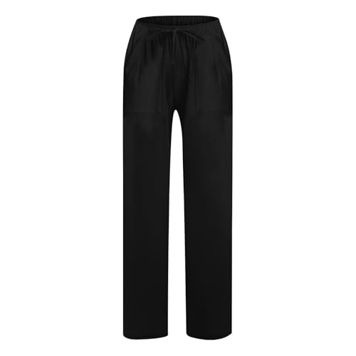 LRMQS Beach Pants for Women Trendy 2025 Lounge Loose Drawstring Elastic Waist Pant Trousers Casual Summer Slacks Clothes4