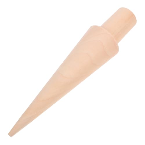 SOLUSTRE Wooden Cone Roller Mold Ergonomic Ice Cream Cone Maker Practical Kitchen Tool for Waffle and Pastry Washable Cake Mold