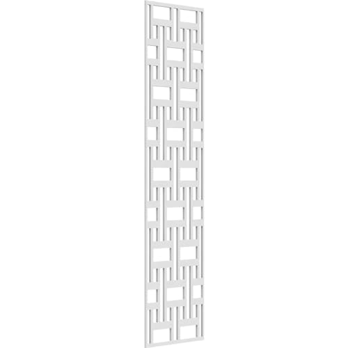Image of 13 3 /8 inchW x 55 3 /8 inchH x 3 /8 inchT Denton Decorative Fretwork Wall Panels in Architectural Grade PVC