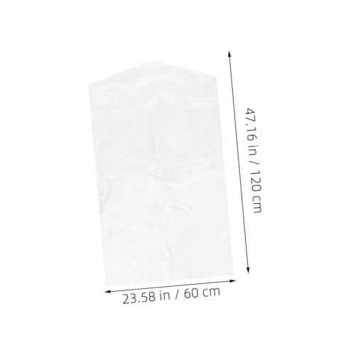 Wakauto 40pcs Clear Plastic Hanging Clothes Covers Lightweight Garment Bags for Clothing Storage Protective Dust Covers for Suits and Coats 7