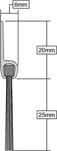 Image of Door Bottom Brush Seal Strip with Aluminum Plate & Nylon Bristles Brush for Air & Sound Blocking 100CM (1)