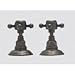 Rohl 9.20868STN A7422Lcstn A7422Lc Country Bath Pair of 3/4" Hot and Cold Sidevalves Only with Swarovski, Satin Nickel