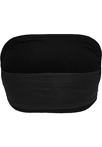 Urban Classics TB683 Damen Top Ladies Pads Bandeau Schwarz (Black 7), 38 (Herstellergröße: M)