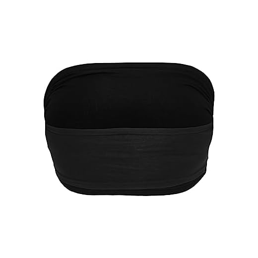 Urban Classics Damen Sport T-Shirt Ladies Bandeau schwarz (Black) Medium