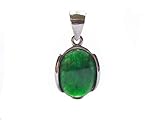 Argent Titrage 925 Pendentif Jade Jadeite Naturel, Couleur rare Jade Impérial