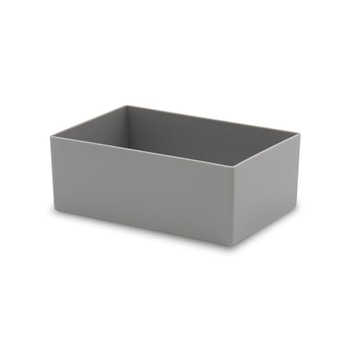 1a-TopStore 10 Stk. Einsatzkästen Einsatzboxen Schubladen-Einsatzkasten Sortierboxen, 32 Größen, 5 Farben (grau, 162x108x63 mm)