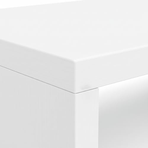 Image of flux Monitor Stand Wooden | Monitor Stand Riser | PC Stand For Desktop Table | , Non Slip, Material: Particle Board Wooden White