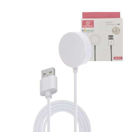 Carregador Universal de Relógio Smartwatch por INDUÇÃO para Modelos HW Cabo USB, Branco