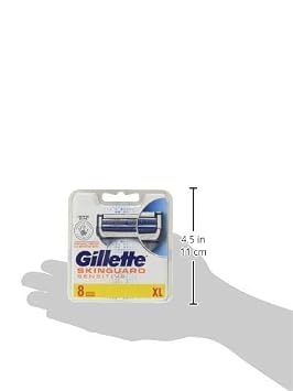 Gillette Skinguard Sensitive Razor Blades For Men, Refills With Precision Trimmer, 8 Count, Pack Of 1