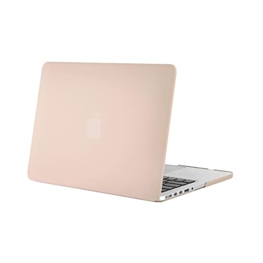 MOSISO Fodral med Hårt Skal, Snäppfäste, Endast Kompatibelt med MacBook Pro Retina 13 Tum (modell: A1502 & A1425,äldre version,släpp 2015 - slutet av 2012), Kamel