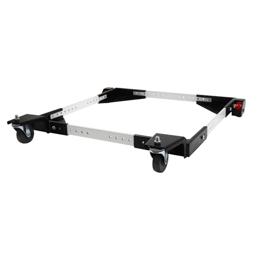 MSAIERPLR Adjustable Mobile Base Mobile Base Heavy Duty Mobile Base Industrial Strength Universal Rolling Mobile Base Universal Mobile Base Mobile Base for Shop Equipment 600 LB Capacity Black White