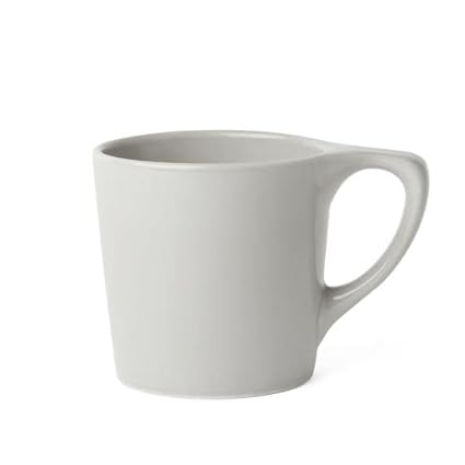notNeutral LINO Porcelain Coffee Cup for Personal, Restaurant, Commercial Use, 12 oz. (Light Gray)