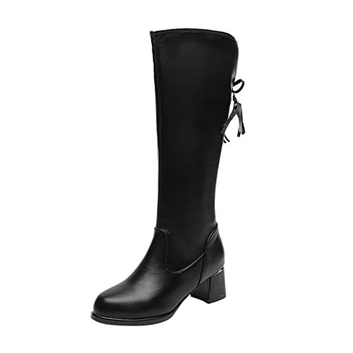 Bottes à lacets avec talon épais pour un confort durable