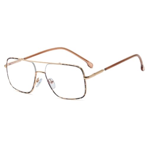 Monture de lunettes anti-lumière bleue pour femmes en alliage léger dorée