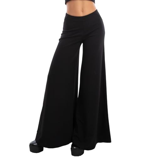 Pantalon femme flare élégant taille haute élastique chic chic HM-5892