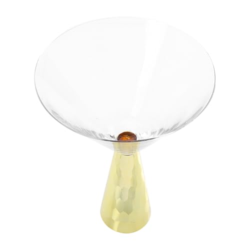 Coupe à vin en verre à pied doré pour accessoires de table