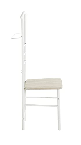 HAKU Möbel Herrendiener Eiche, weiß, MDF, Metall - Maße: B 46 cm x H 119 cm x T 50 cm, Style: Modern