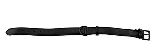 Brute Strength Hundehalsband aus Leder - Schwarz mit schwarzen Nähten - XXL - 66-73 cm