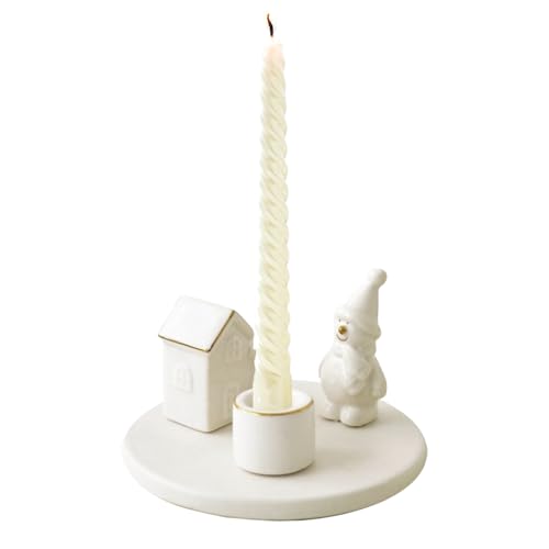 Porte-Bougies de Noël,Décoration De Table en Forme De Sapin De Noël,Porte-Bougies en Forme d'hommes de Neige pour l'hiver - pour Cheminée Étagères Salon Chambre Cuisine Bar Entrée Fête