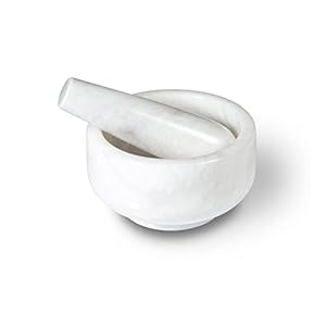 Fossil Gift Shop FGS204 White Marble Mortar & Pestle Set