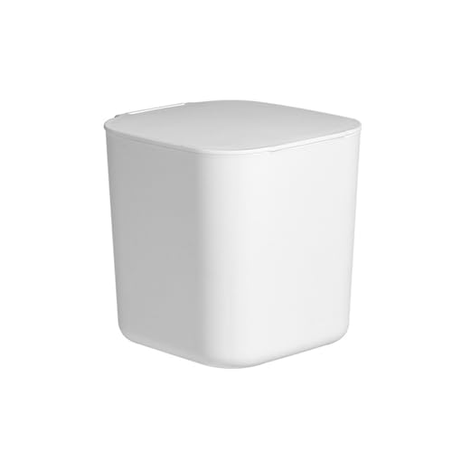 Mini poubelle carrée en plastique rigide à clapet oscillant