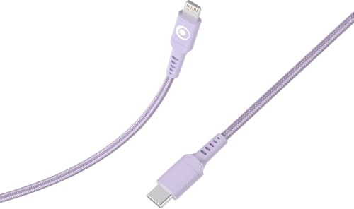 Câble tressé USB C/Lightning 3A violet Bigben, une conception durable