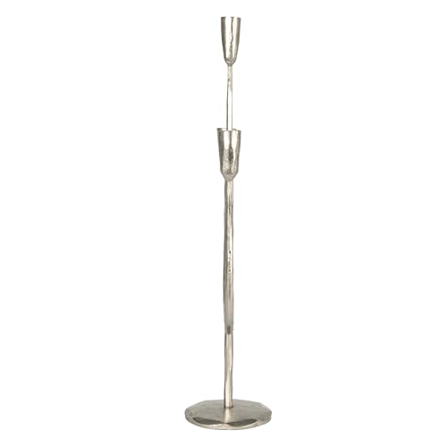 Creative Co-Op Tall Artisanal Metal Candelabra, Silver by Creative Co-Op - Image 4
