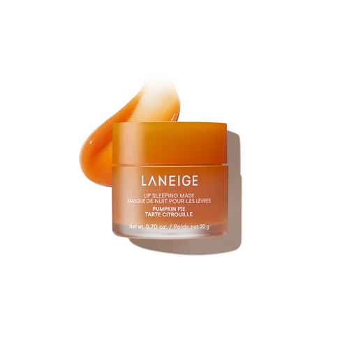 LANEIGE Lip Sleeping Mask, Pumpkin Pie: Nourishing Overnight Lip Treatment with Vitamin C, Shea & Murumuru Butter for Hydrating Dry, Flaky Lips