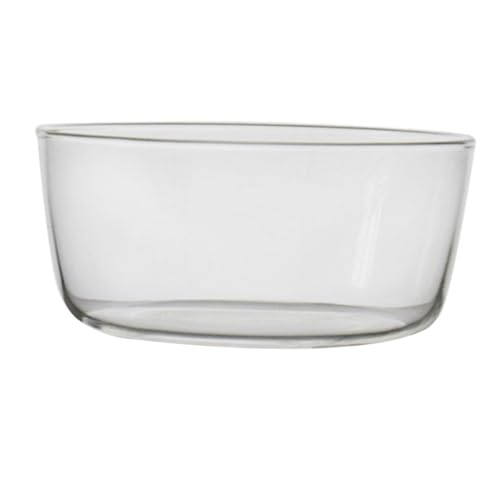 TOPPERFUN Cuenco para Postres Transparente Resistente al Horno Tazón Multiuso para Pudín y Huevo al Vapor Molde para Tartas Apto para Frutas y Ensaladas Temperatura