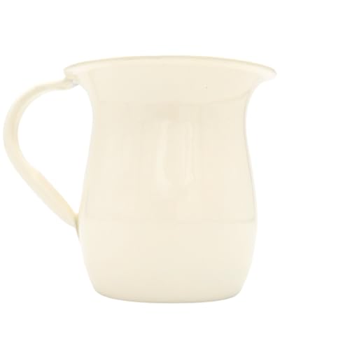 Majestic Giftware Stainless Steel Washing Cup for Netilat Yadayim - WC896 | 5.5" Judaica Wash Cup Negel Vasser with Dual Handles for the Jewish Ritual (Off-White)