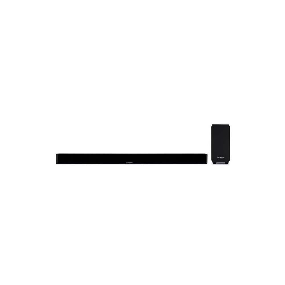 Thomson SB250BT Soundbar – 200W Całkowitej Mocy Muzycznej – System 2.1 z Bluetooth – Przewodowy Subwoofer – Odtwarzanie MP3 z USB i SD – Wejścia AUX i RCA – Pilot Zdalnego Sterowania