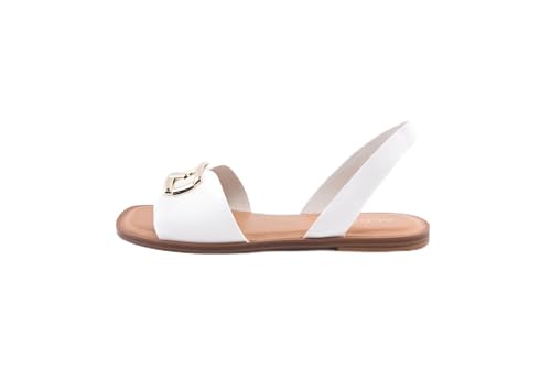 ALDO Women's Swank Flat Sandal, White, 6 UK