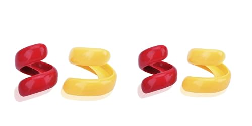 4 Pcs Red and Yellow Spiral Hot Dog Slicers, Manual Fancy Sausage Cutter Spiral Barbecue Hot Dogs Cutter Slicer Kitchen Cutting Auxiliary Gadget Fruit Vegetable Tools Durable Design