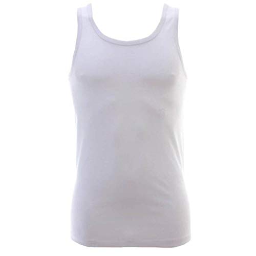 GICIPI Canotta Cotone pregiato Spalla Larga Intima in Filo di Scozia da Uomo Pacco da 4 (IT, Testo, L, Regular, Regular, Bianco)