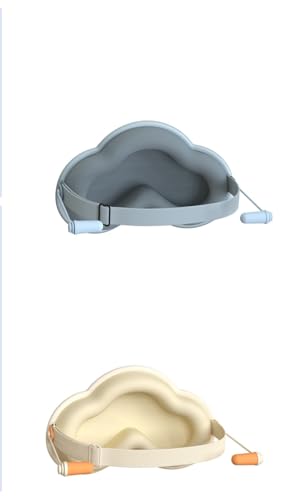 Diexgiy改良された耳栓と遮光アイマスク。快適で通気性に優れ、軽量。お昼寝や旅行に最適です。5個パック。 (フリーサイズ,ブルー×2 + イエロー×3)