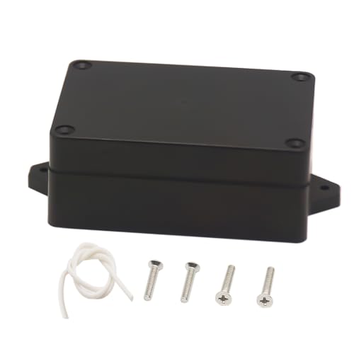 Zulkit Junction Box ABS Plastic Dustproof Waterproof IP65 Universal Electrical Boxes Project Enclosure with Fixed Ear Black 3.94 x 2.68 x 1.57 Inch (100 x 68 x 40 mm) (Pack of 1)