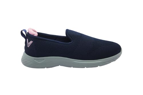 Image of WalkLine Women's Slip-On Walking Shoes | Lightweight Knitted Mesh Casual Sneakers | Soft PU Sole Comfortable Loafers | Breathable Running, Gym, Travel Shoes for Women