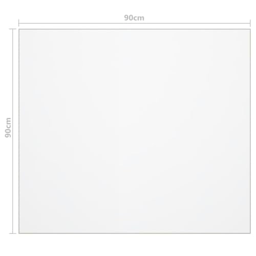 vidaXL Tischfolie Kratzfest Wasserdicht Tischdecke Schutzfolie Tischschutz Tischmatte Tischschoner Tischschutzfolie Folie Matt 90x90cm 1,6mm PVC